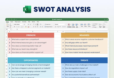 SWOT Analysis-Excels Documents SWOT Analysis Excel Template powerpoint-template keynote-template google-slides-template infographic-template