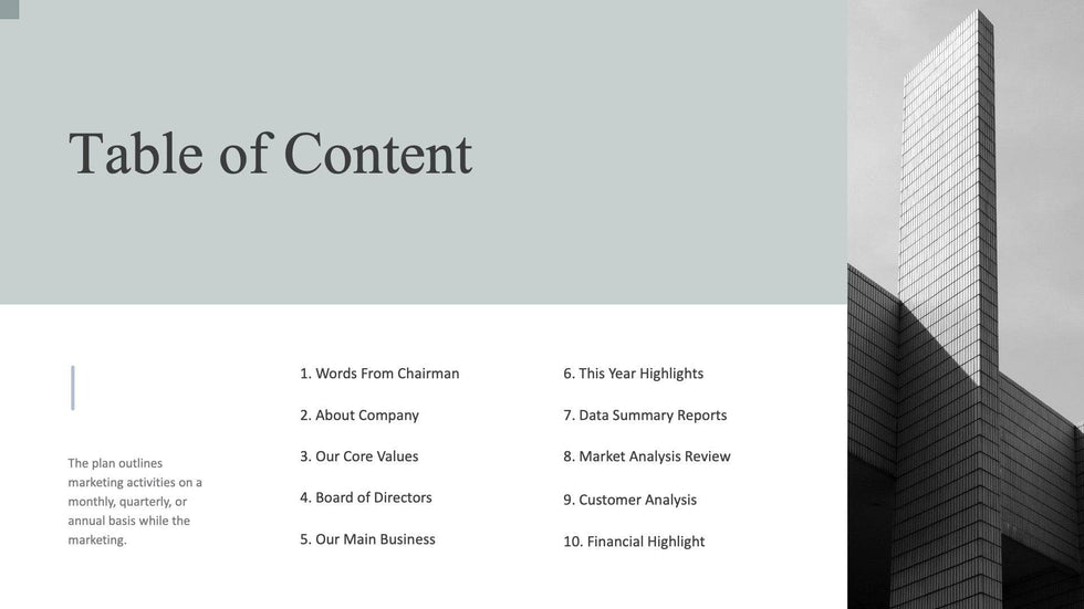 Charts-Slides Slides Table of Content Opal Blue White Slide Template S04242301 powerpoint-template keynote-template google-slides-template infographic-template