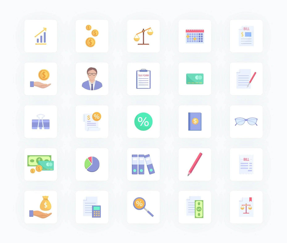 Accounting-Flat-Vector-Icons Icons Accounting Flat Vector Icons S04142202 powerpoint-template keynote-template google-slides-template infographic-template