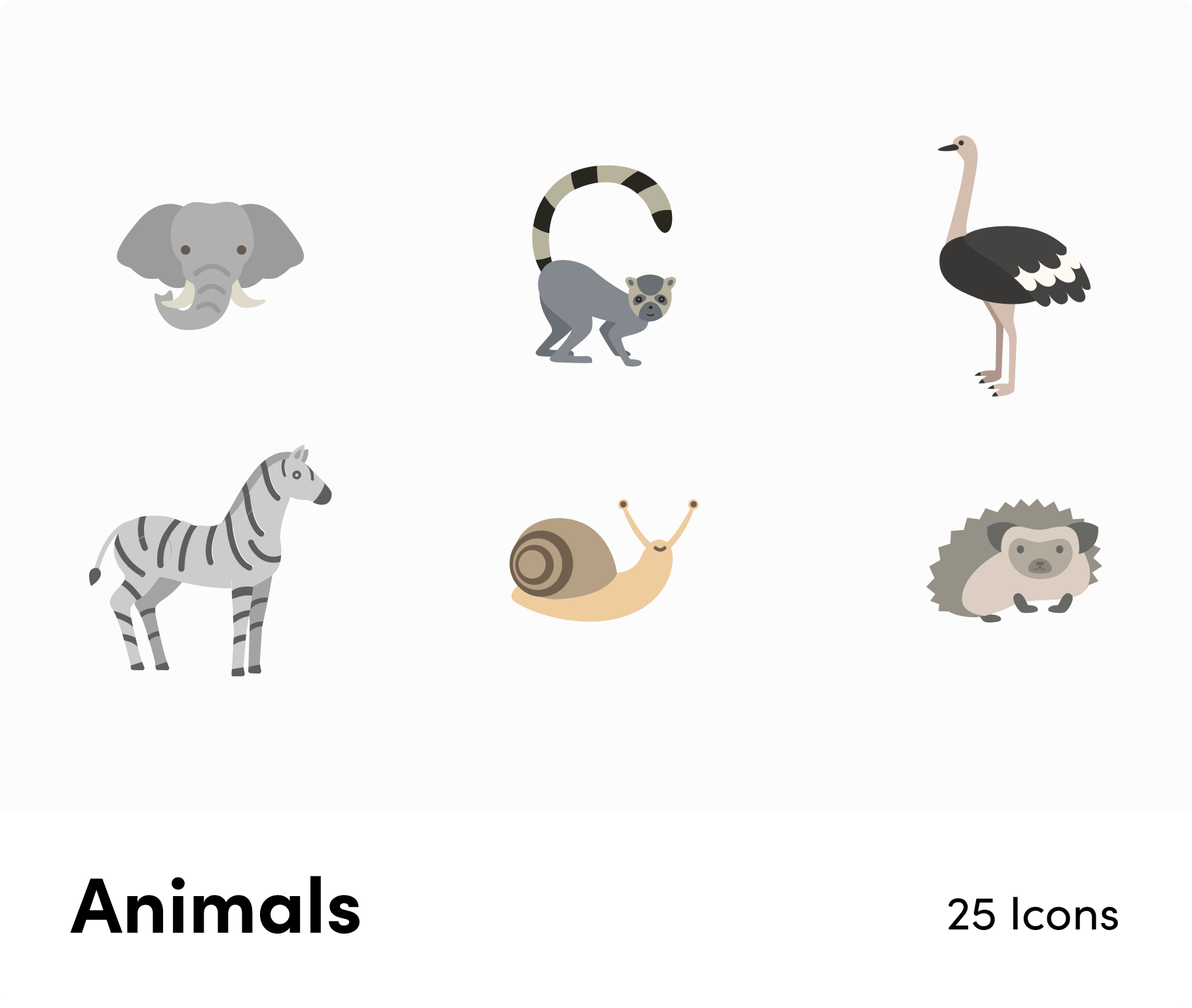 Animals-Flat -Vector-Icons Icons Animals Flat Vector Icons S12132102 powerpoint-template keynote-template google-slides-template infographic-template