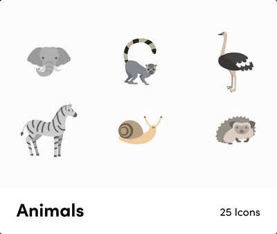 Animals-Flat -Vector-Icons Icons Animals Flat Vector Icons S12132102 powerpoint-template keynote-template google-slides-template infographic-template