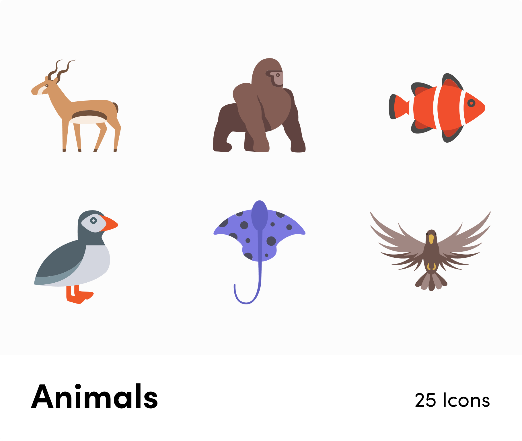 Animals-Flat -Vector-Icons Icons Animals Flat Vector Icons S12132104 powerpoint-template keynote-template google-slides-template infographic-template