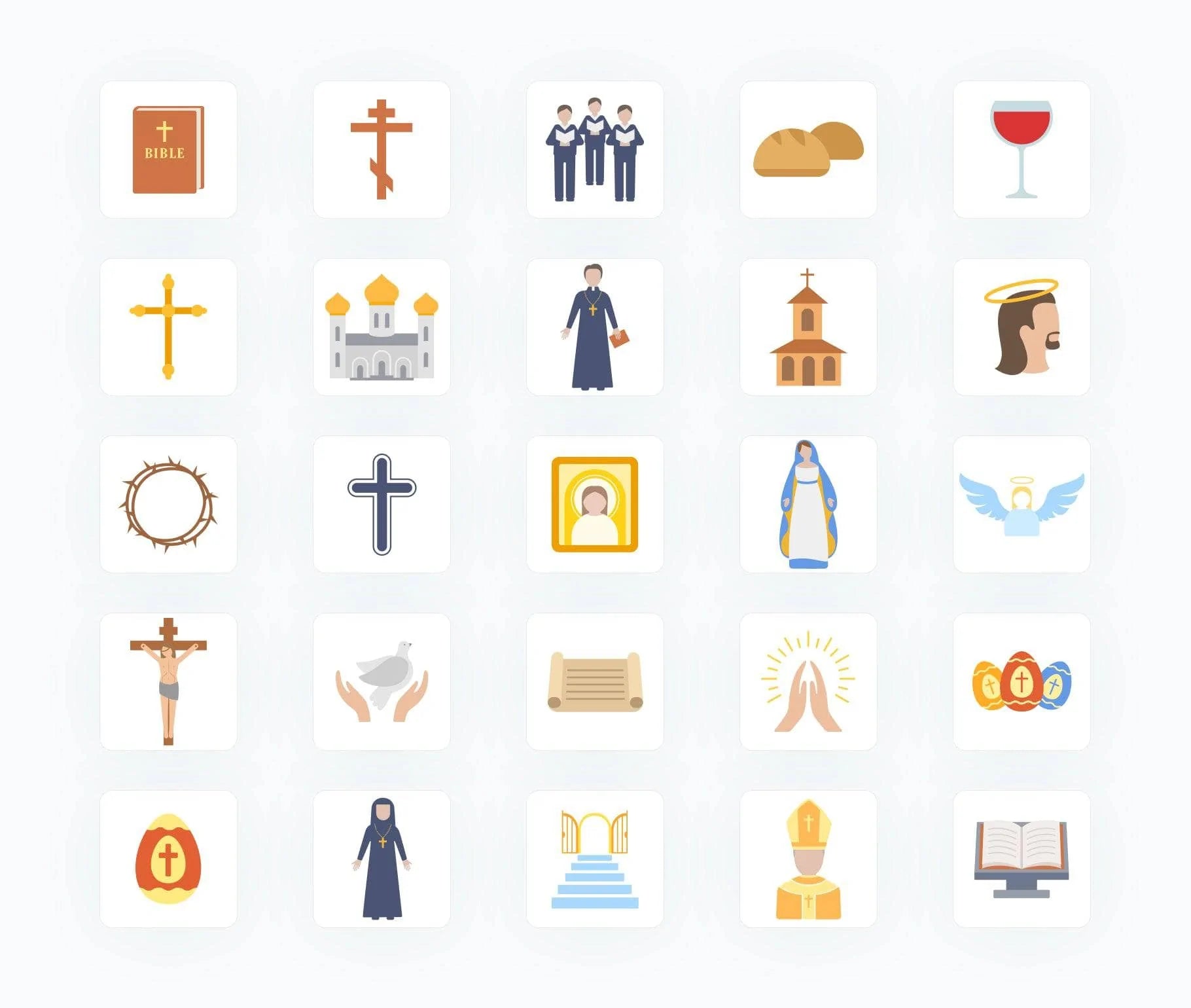 Business-Flat-Vector-Icons Icons Christian Flat Vector Icons S02142201 powerpoint-template keynote-template google-slides-template infographic-template