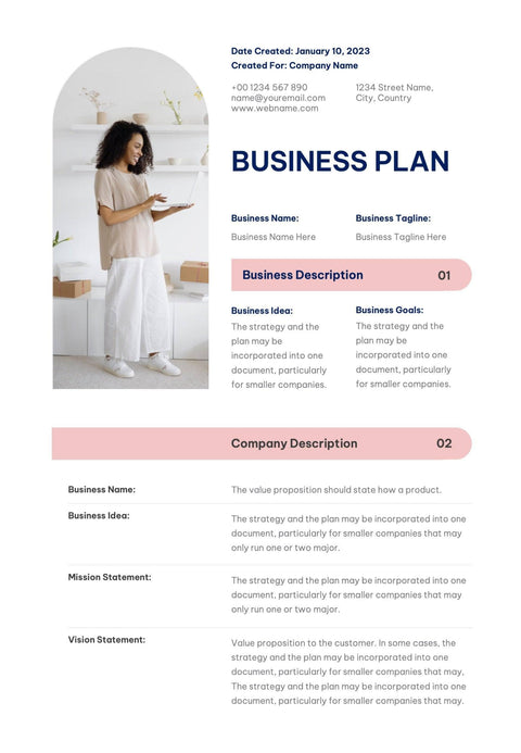 Business-Plan-Templates Documents Pink Business Plan Template S01022301 powerpoint-template keynote-template google-slides-template infographic-template