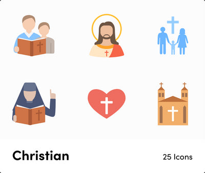 Christian-Flat-Vector-Icons Icons Christian Flat Vector Icons S02142204 powerpoint-template keynote-template google-slides-template infographic-template