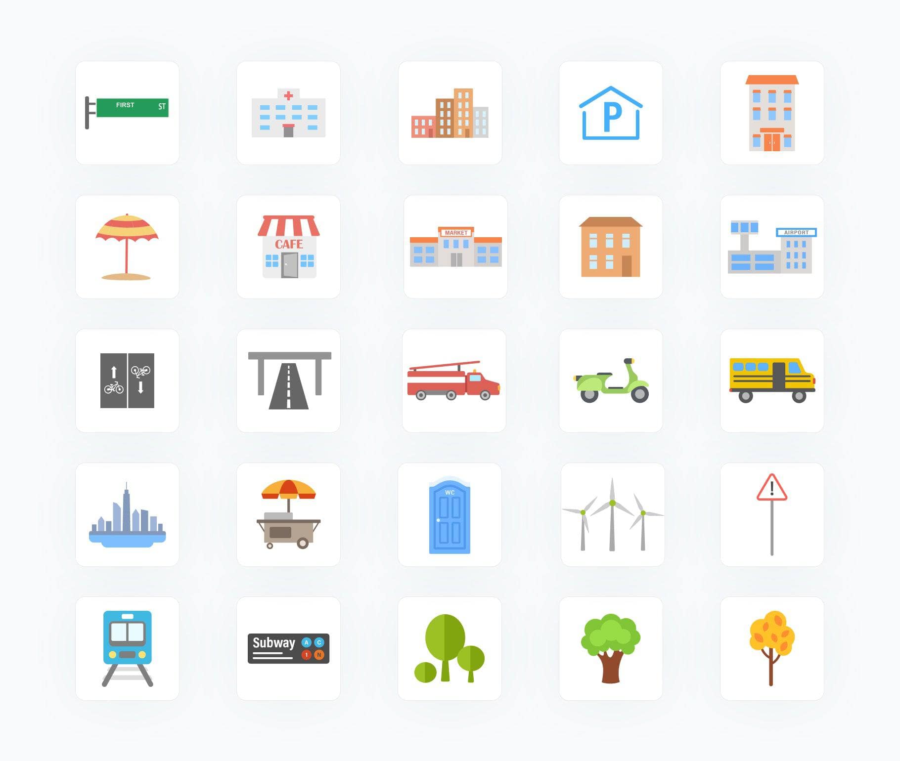 Christian-Flat-Vector-Icons Icons City Flat Vector Icons S02142201 powerpoint-template keynote-template google-slides-template infographic-template