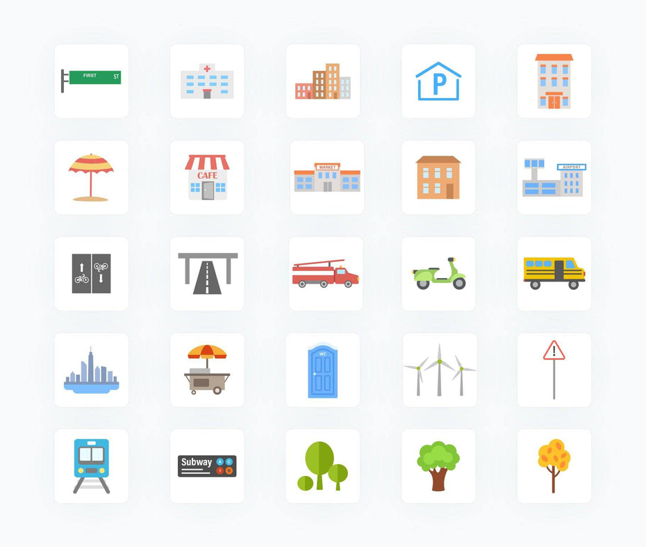 Christian-Flat-Vector-Icons Icons City Flat Vector Icons S02142201 powerpoint-template keynote-template google-slides-template infographic-template