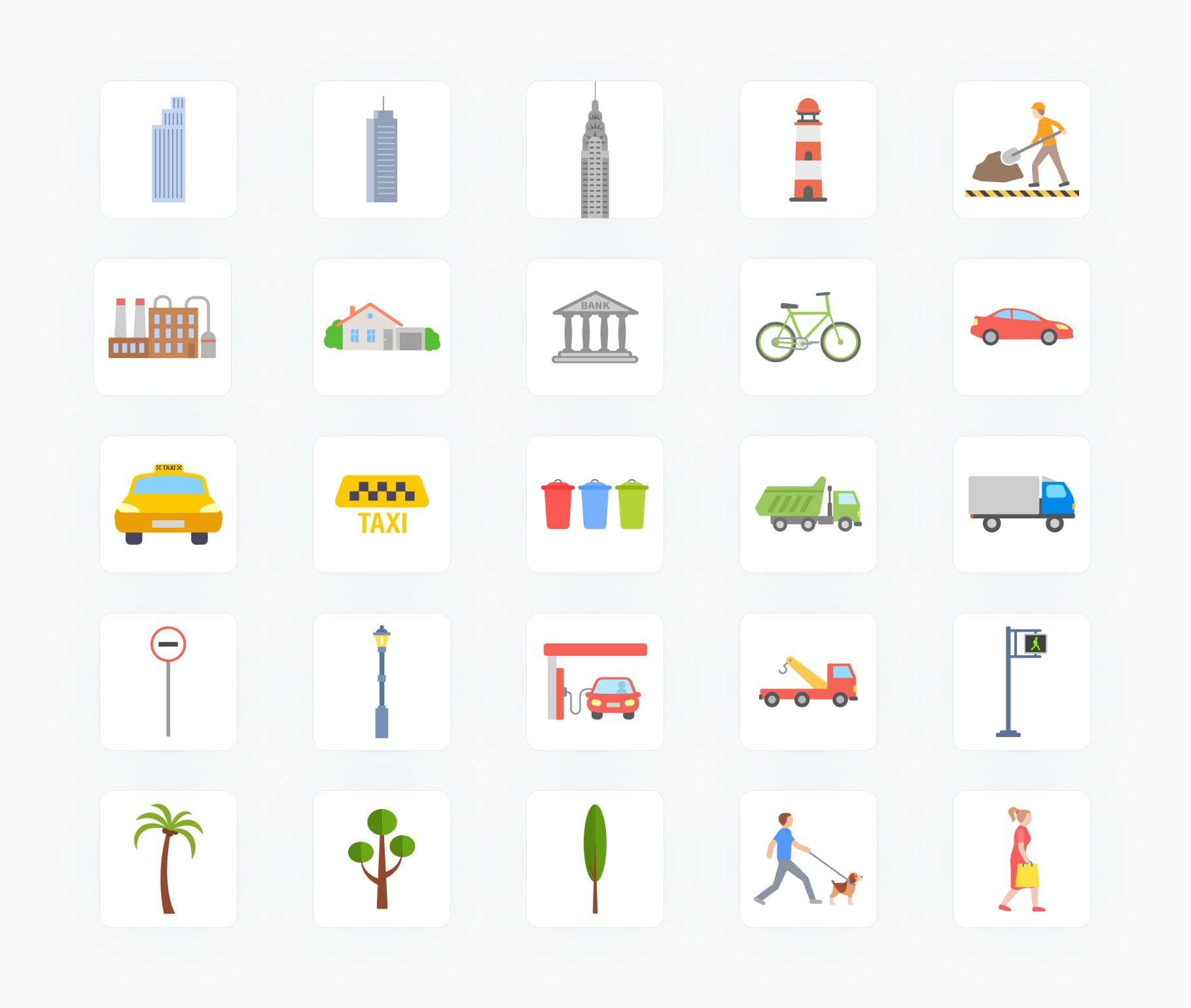 City-Flat-Vector-Icons Icons City Flat Vector Icons S02142202 powerpoint-template keynote-template google-slides-template infographic-template