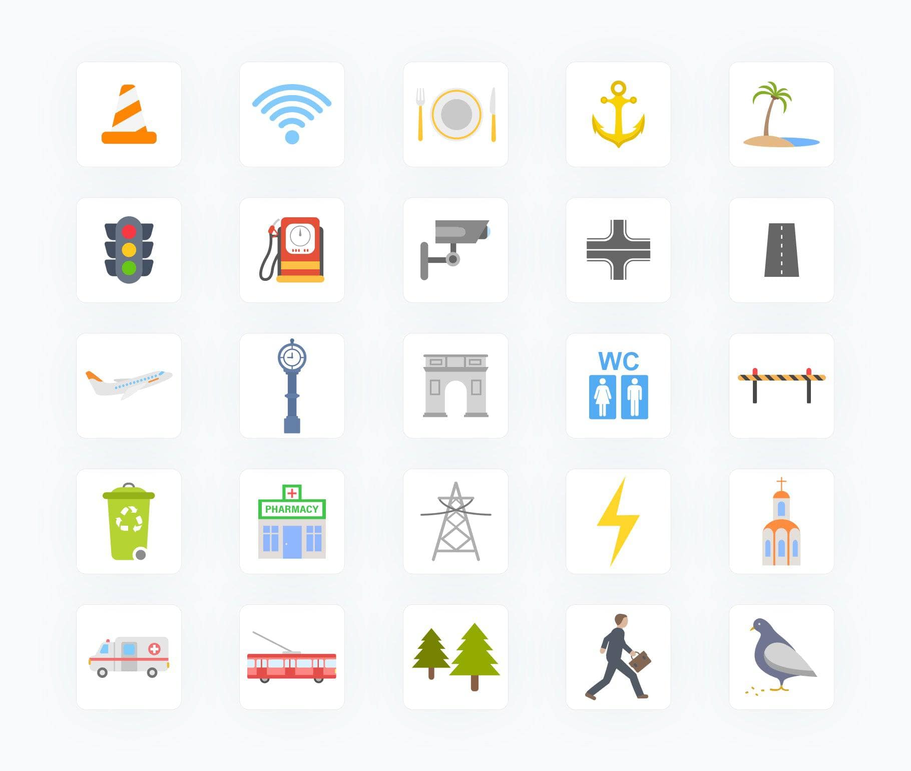 City-Flat-Vector-Icons Icons City Flat Vector Icons S02142204 powerpoint-template keynote-template google-slides-template infographic-template