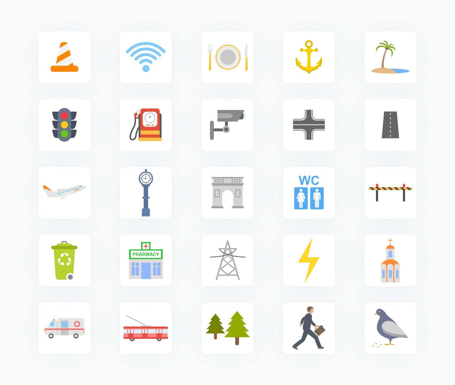 City-Flat-Vector-Icons Icons City Flat Vector Icons S02142204 powerpoint-template keynote-template google-slides-template infographic-template