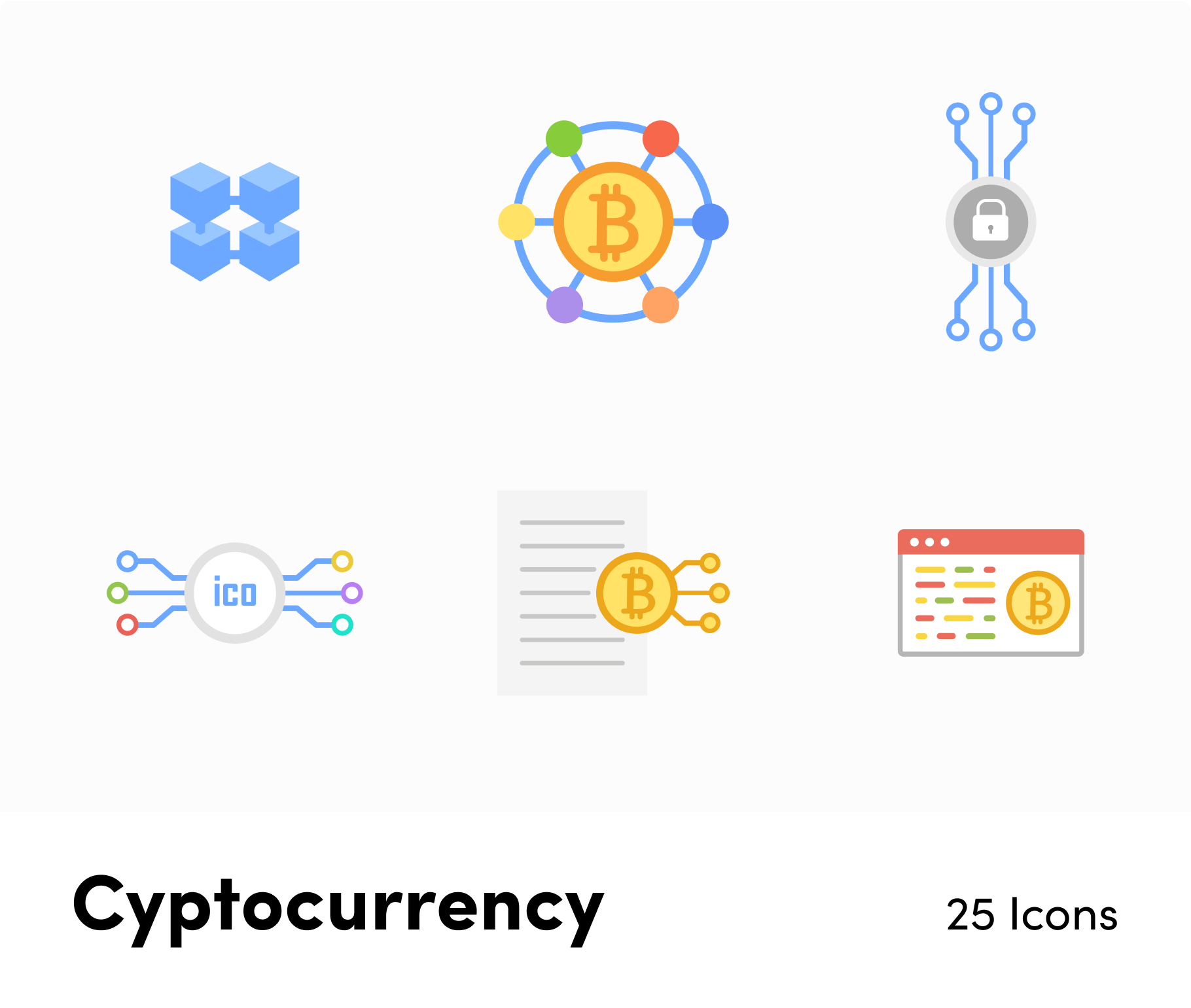 Cyptocurrency Flat Vector Icons S11262103-Icons-Cyptocurrency-Flat-Vector-Icons-Powerpoint-Keynote-Google-Slides-Adobe-Illustrator-Infografolio