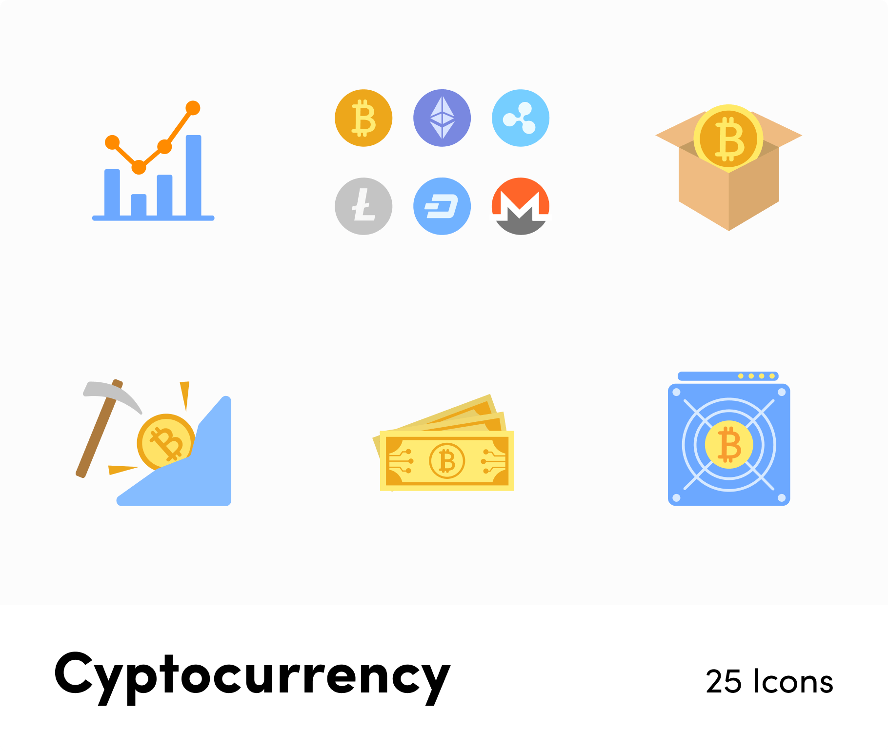 Cyptocurrency Flat Vector Icons S11262104-Icons-Cyptocurrency-Flat-Vector-Icons-Powerpoint-Keynote-Google-Slides-Adobe-Illustrator-Infografolio