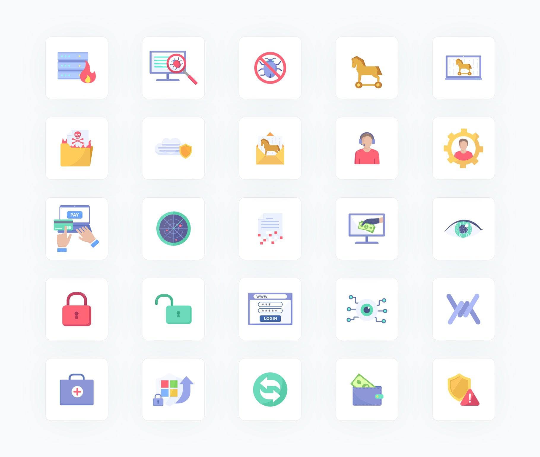 Cybersecurity-Flat-Vector-Icons Icons Cybersecurity Flat Vector Icons S11262104 powerpoint-template keynote-template google-slides-template infographic-template