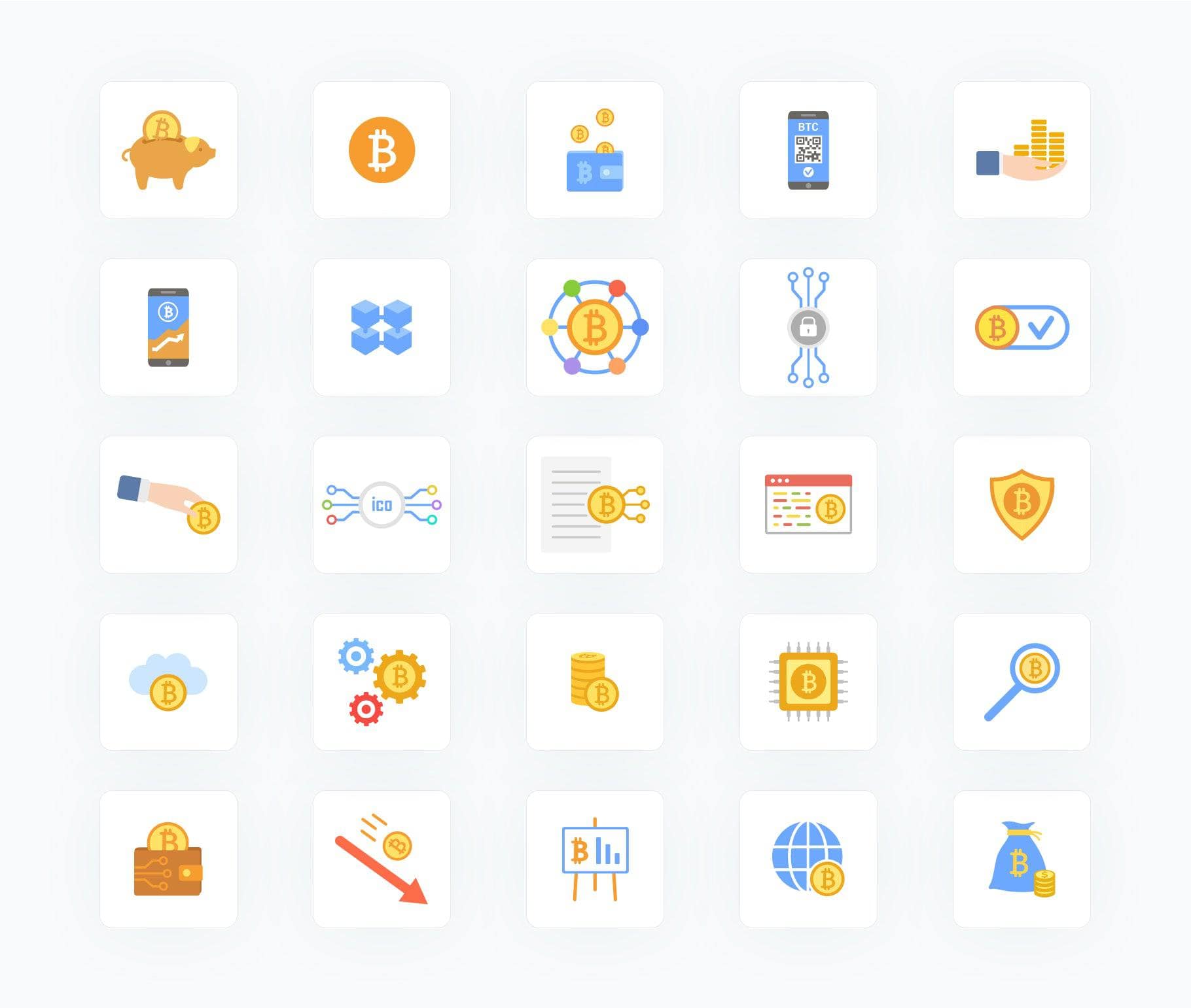 Cyptocurrency-Flat-Vector-Icons Icons Cyptocurrency Flat Vector Icons S11262103 powerpoint-template keynote-template google-slides-template infographic-template