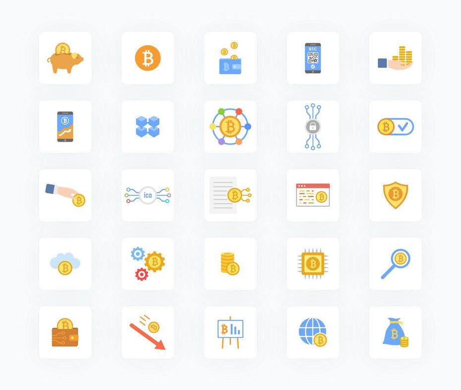 Cyptocurrency-Flat-Vector-Icons Icons Cyptocurrency Flat Vector Icons S11262103 powerpoint-template keynote-template google-slides-template infographic-template