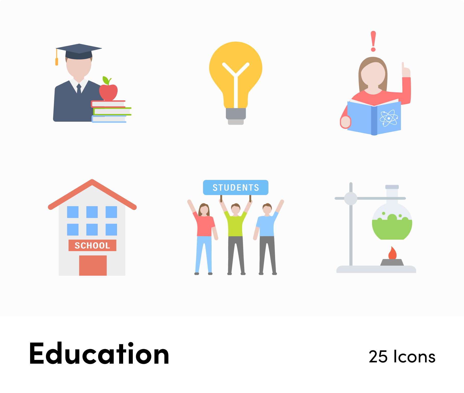 Education-Flat-Vector-Icons Icons Education Flat Vector Icons S01142203 powerpoint-template keynote-template google-slides-template infographic-template