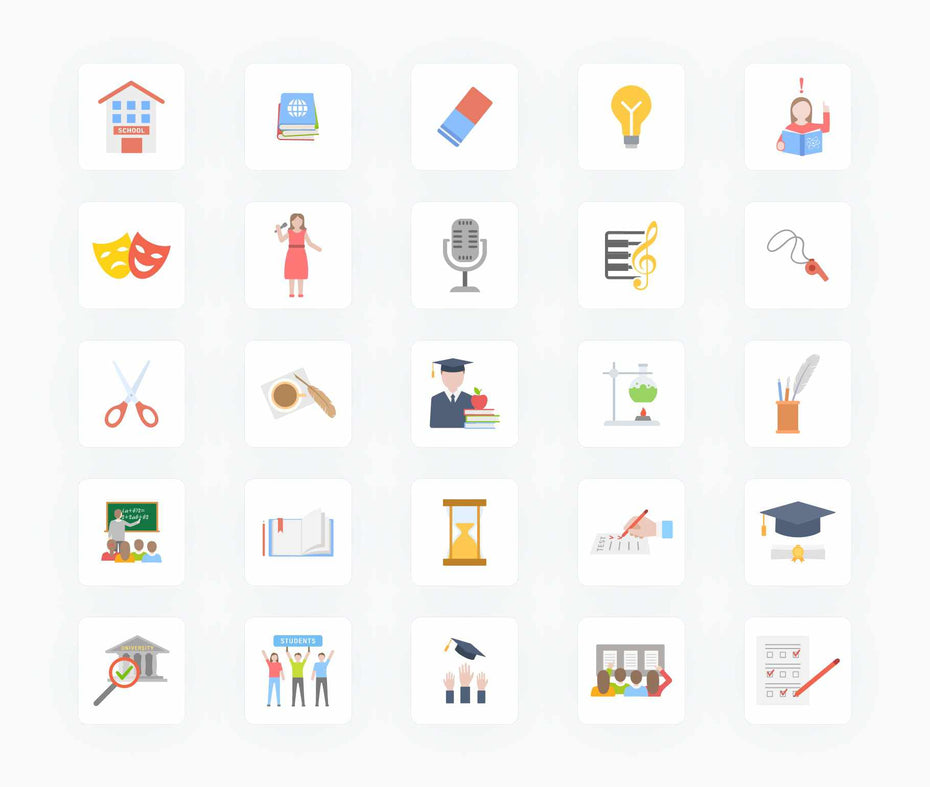 Education-Flat-Vector-Icons Icons Education Flat Vector Icons S01142203 powerpoint-template keynote-template google-slides-template infographic-template