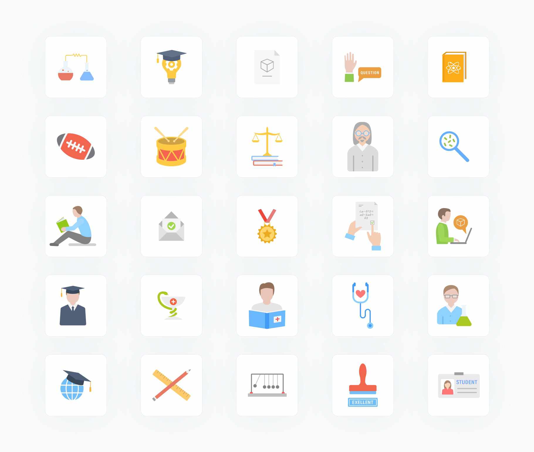 Education-Flat-Vector-Icons Icons Education Flat Vector Icons S01142204 powerpoint-template keynote-template google-slides-template infographic-template