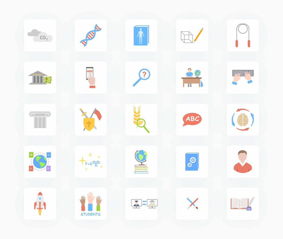 Education-Flat-Vector-Icons Icons Education Flat Vector Icons S01142208 powerpoint-template keynote-template google-slides-template infographic-template