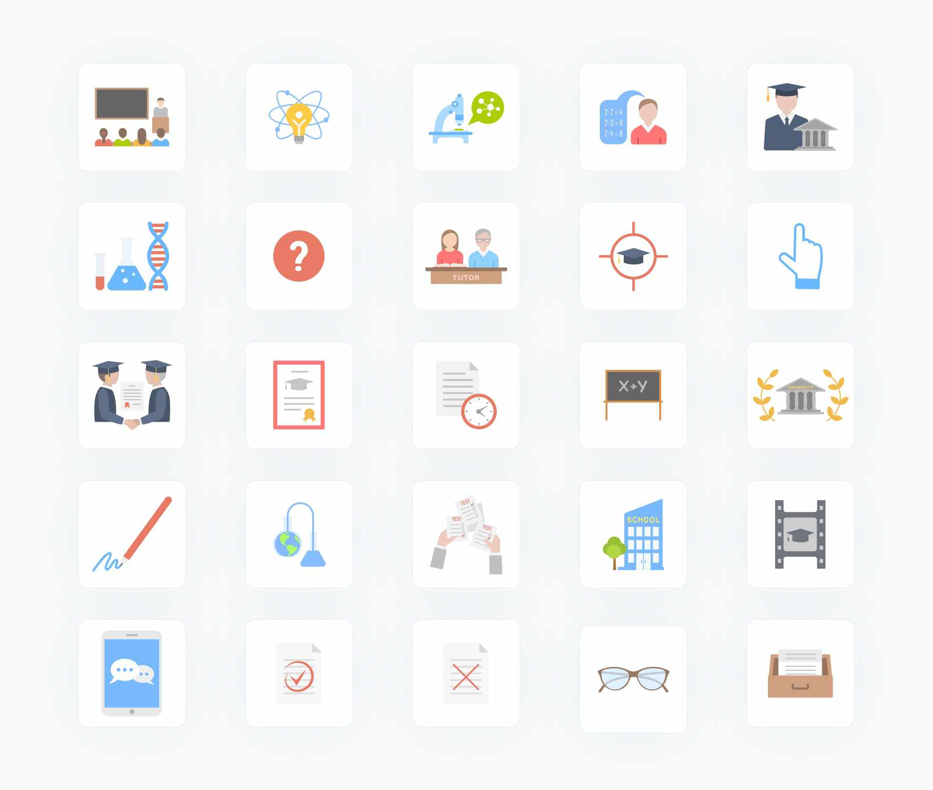 Education-Flat-Vector-Icons Icons Education Flat Vector Icons S01142210 powerpoint-template keynote-template google-slides-template infographic-template