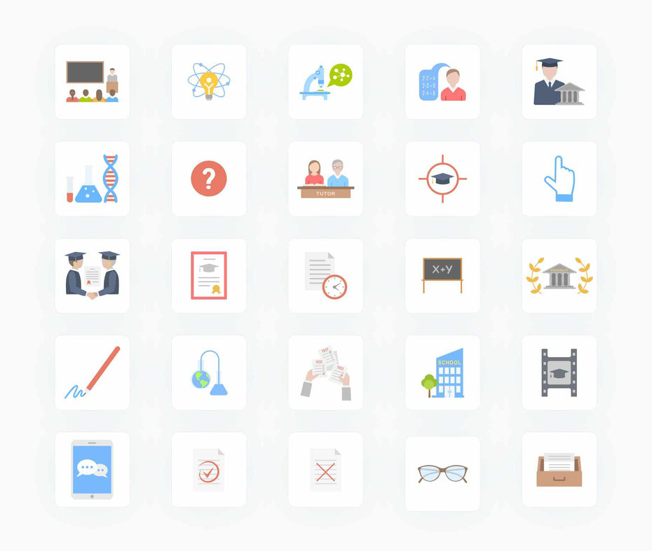 Education-Flat-Vector-Icons Icons Education Flat Vector Icons S01142210 powerpoint-template keynote-template google-slides-template infographic-template