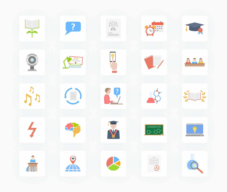 Education-Flat-Vector-Icons Icons Education Flat Vector Icons S01142211 powerpoint-template keynote-template google-slides-template infographic-template