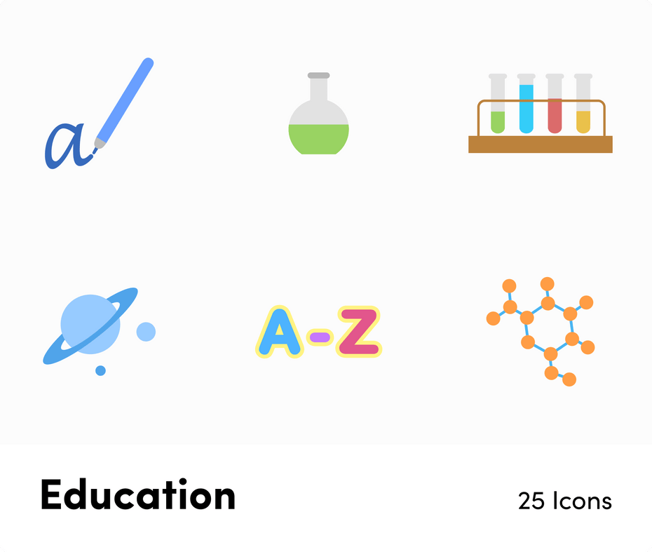 Education Flat Vector Icons S11292101-Icons-Education-Flat-Vector-Icons-Powerpoint-Keynote-Google-Slides-Adobe-Illustrator-Infografolio