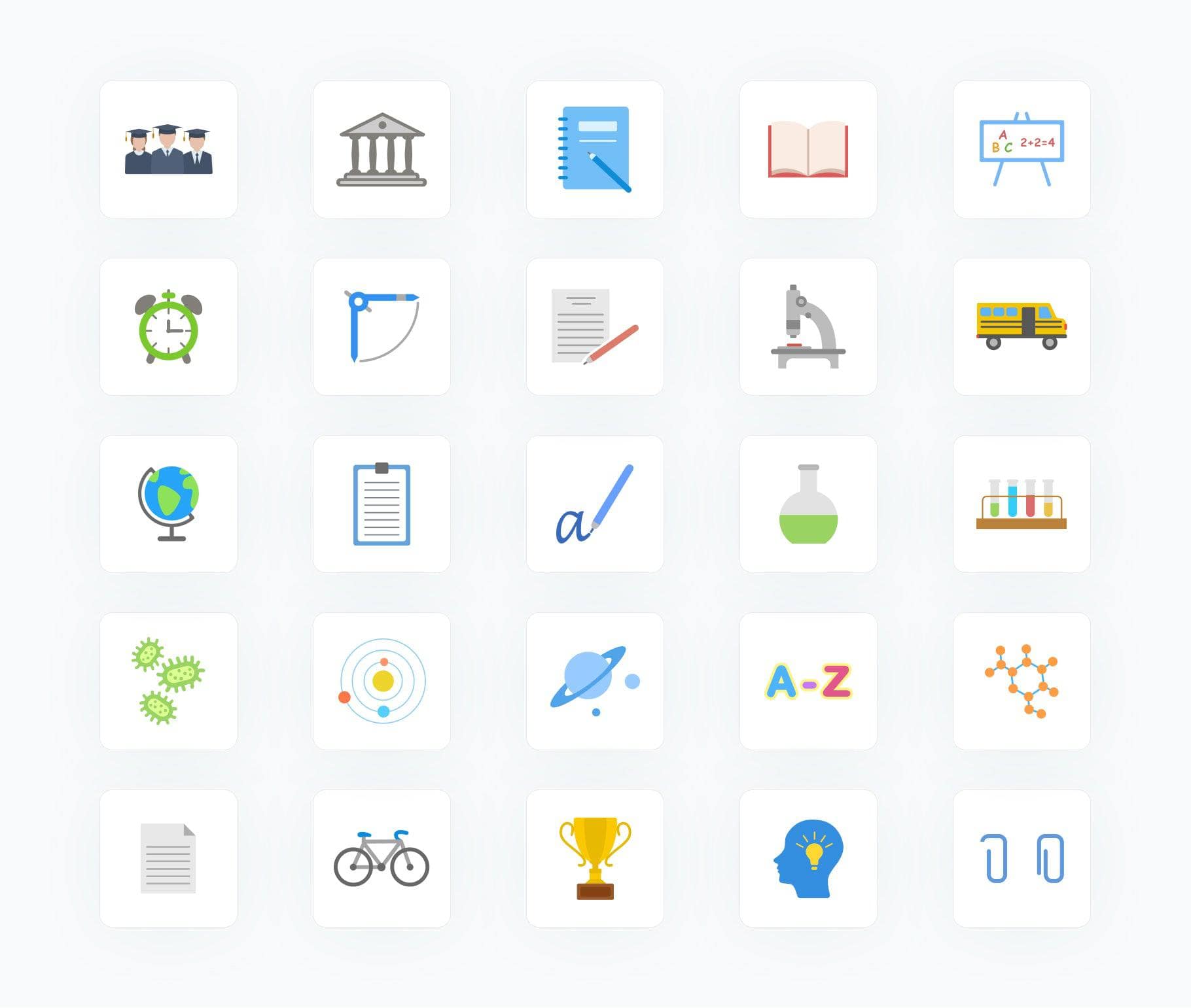 Education-Flat-Vector-Icons Icons Education Flat Vector Icons S11292101 powerpoint-template keynote-template google-slides-template infographic-template