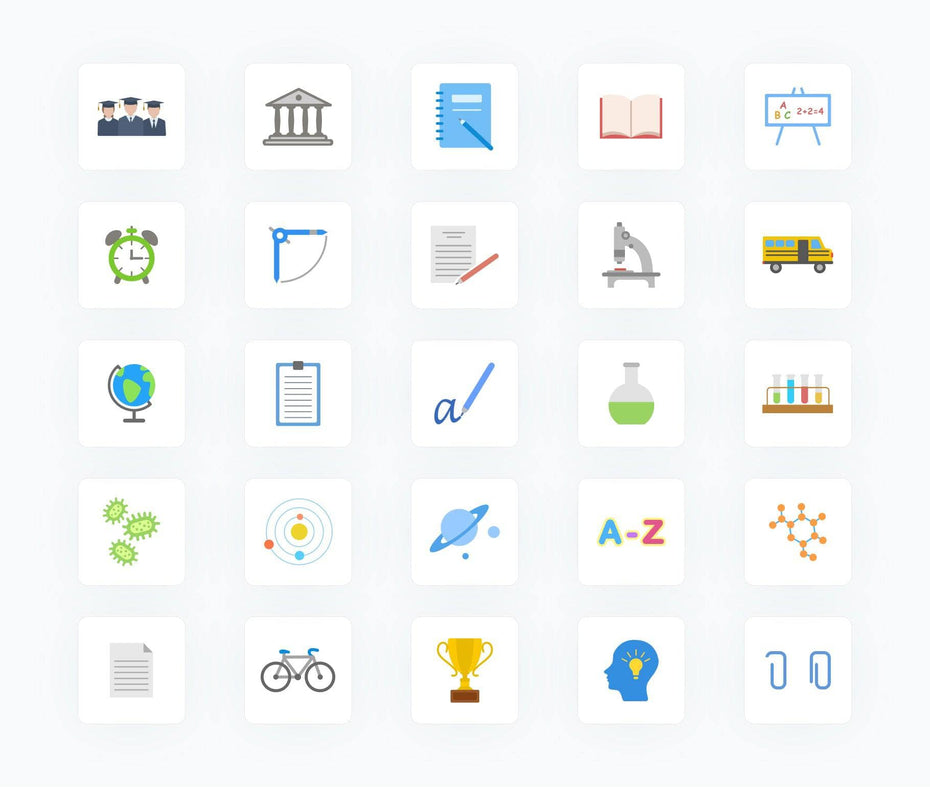 Education-Flat-Vector-Icons Icons Education Flat Vector Icons S11292101 powerpoint-template keynote-template google-slides-template infographic-template