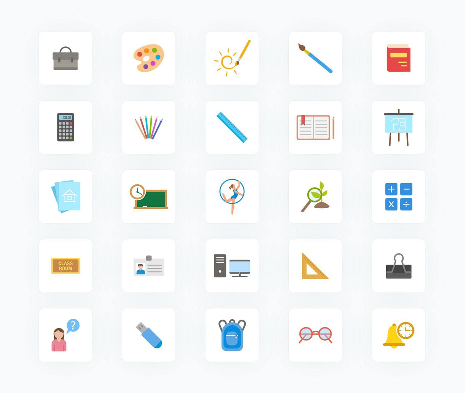 Education-Flat-Vector-Icons Icons Education Flat Vector Icons S11292102 powerpoint-template keynote-template google-slides-template infographic-template