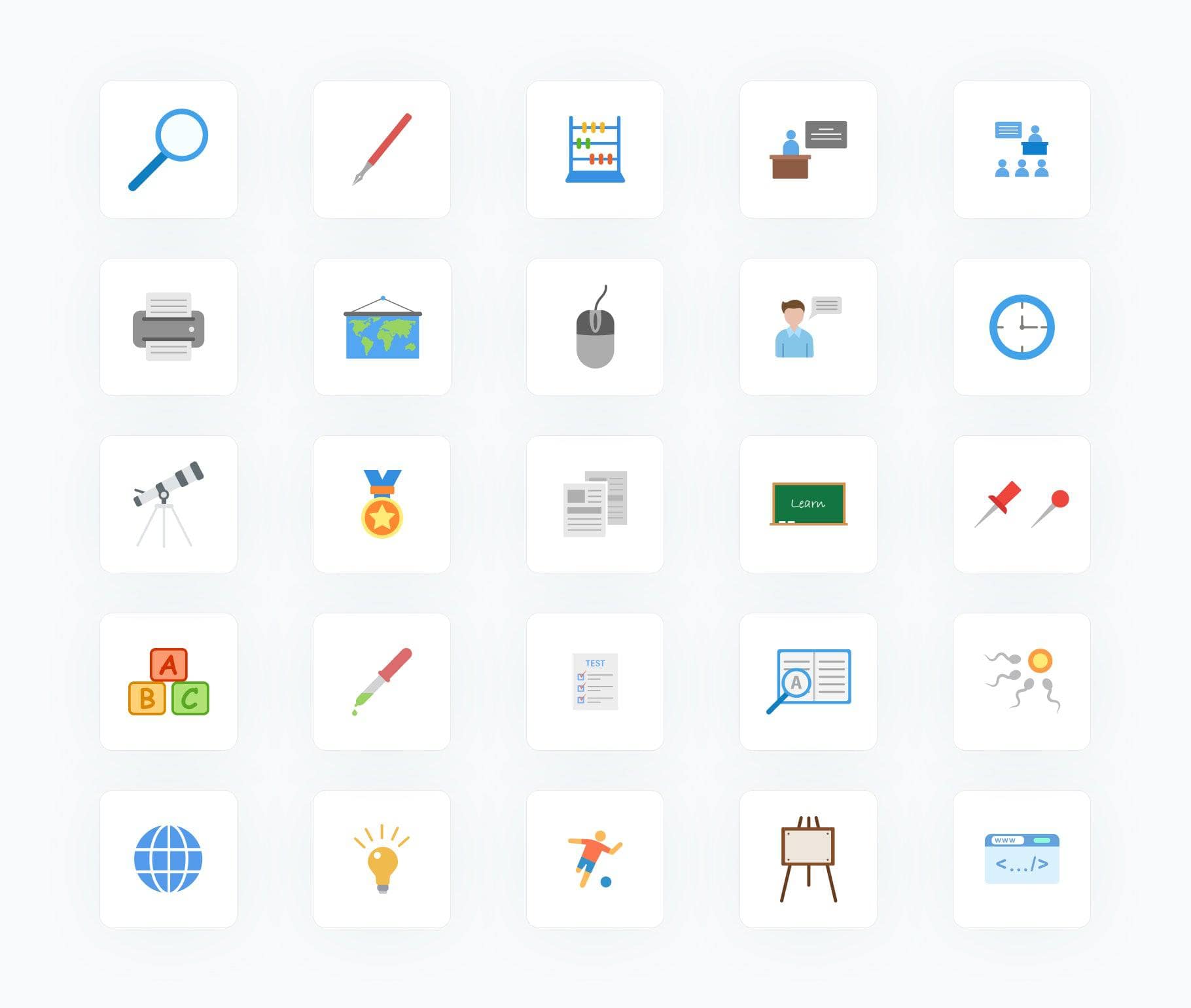 Education-Flat-Vector-Icons Icons Education Flat Vector Icons S11292104 powerpoint-template keynote-template google-slides-template infographic-template