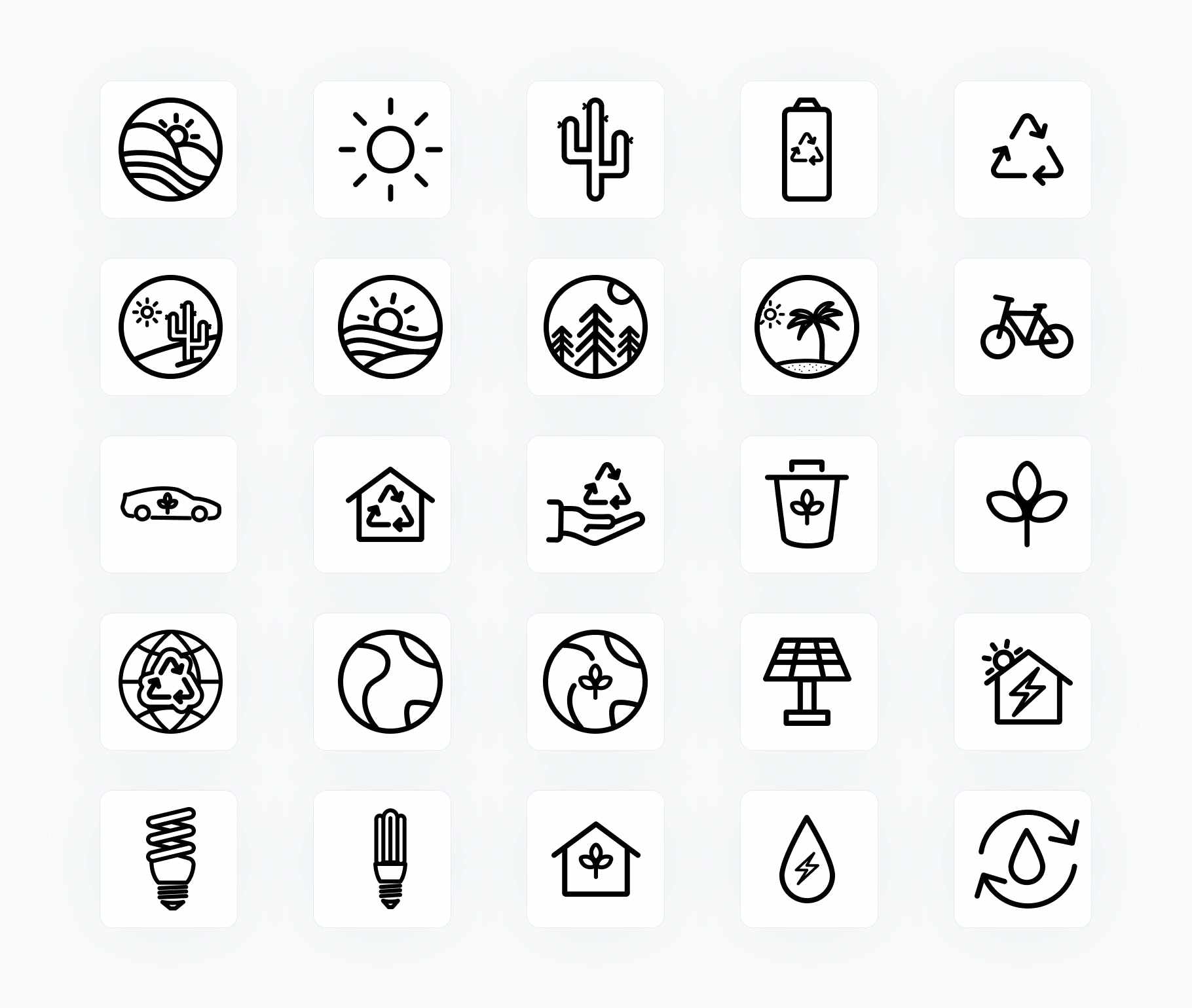 Environment-Outline-Vector-Icons Icons Environment Outline Vector Icons S12162101 powerpoint-template keynote-template google-slides-template infographic-template