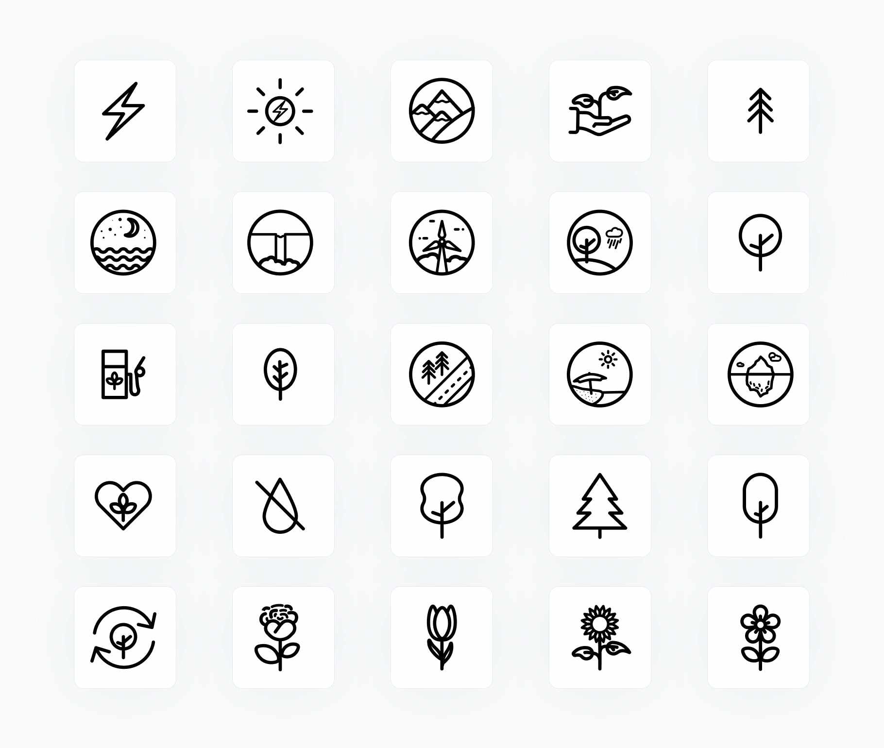 Environment-Outline-Vector-Icons Icons Environment Outline Vector Icons S12162102 powerpoint-template keynote-template google-slides-template infographic-template