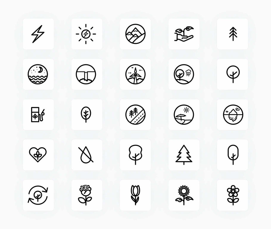 Environment-Outline-Vector-Icons Icons Environment Outline Vector Icons S12162102 powerpoint-template keynote-template google-slides-template infographic-template