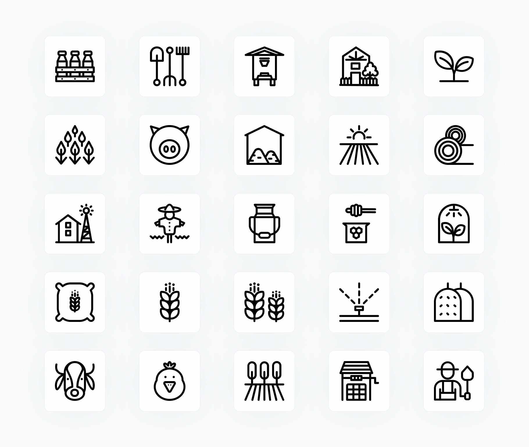 Farming-Outline-Vector-Icons Icons Farming Outline Vector Icons S12212101 powerpoint-template keynote-template google-slides-template infographic-template