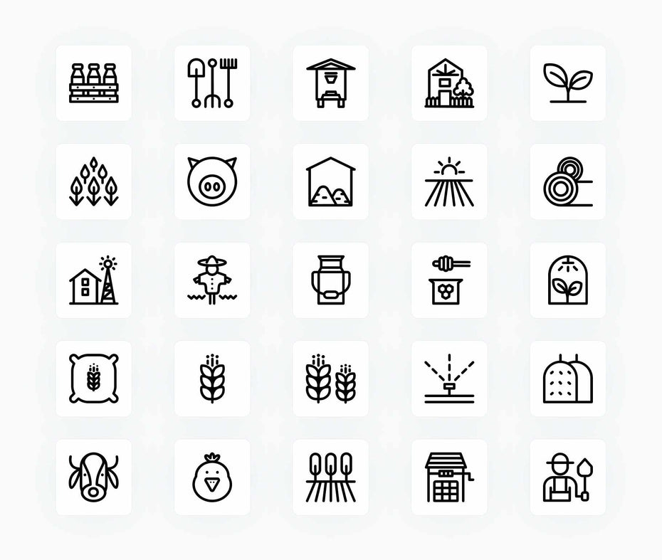 Farming-Outline-Vector-Icons Icons Farming Outline Vector Icons S12212101 powerpoint-template keynote-template google-slides-template infographic-template