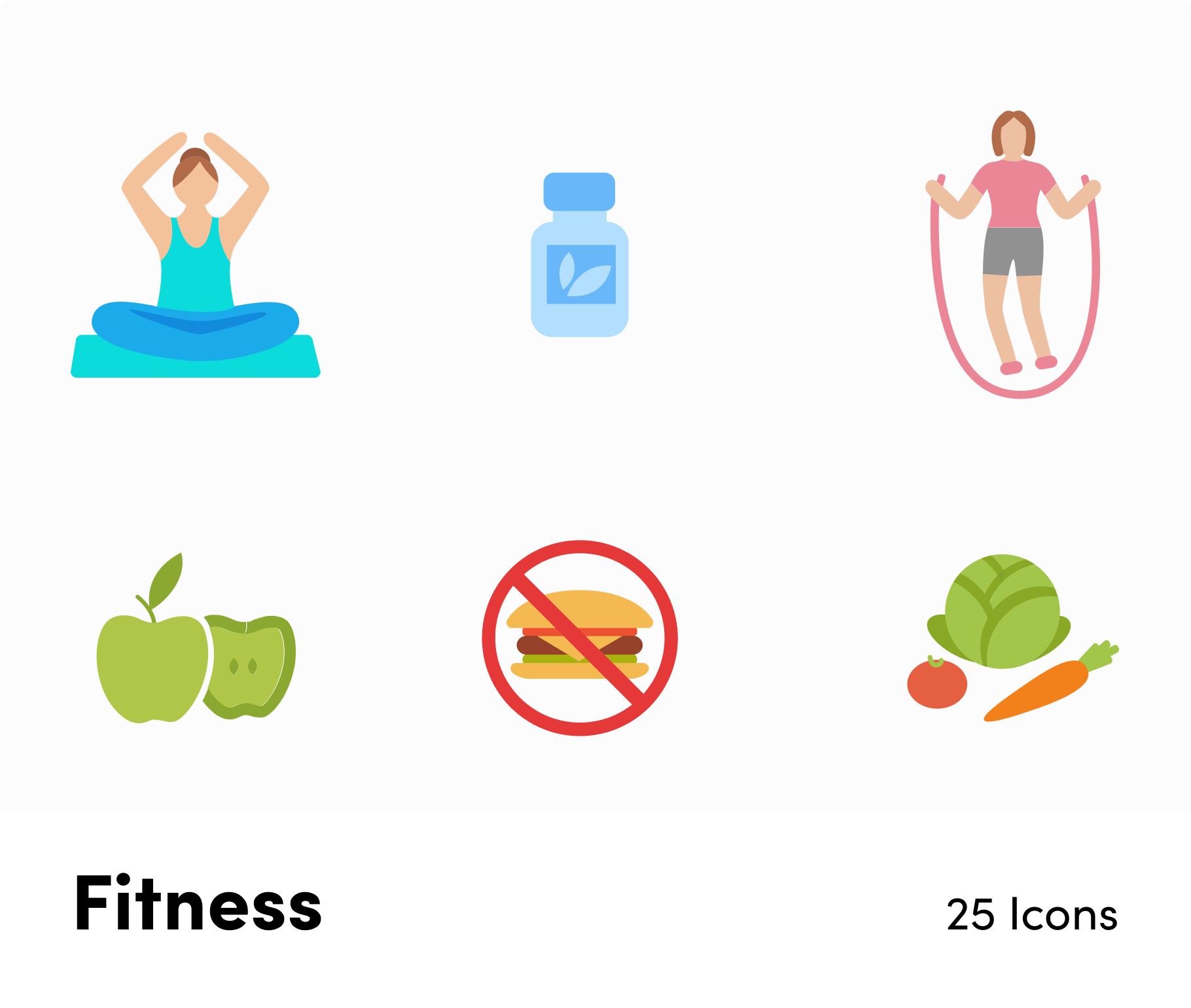 Fitness Flat Vector Icons S12082101-Icons-Fitness-Flat-Vector-Icons-Powerpoint-Keynote-Google-Slides-Adobe-Illustrator-Infografolio