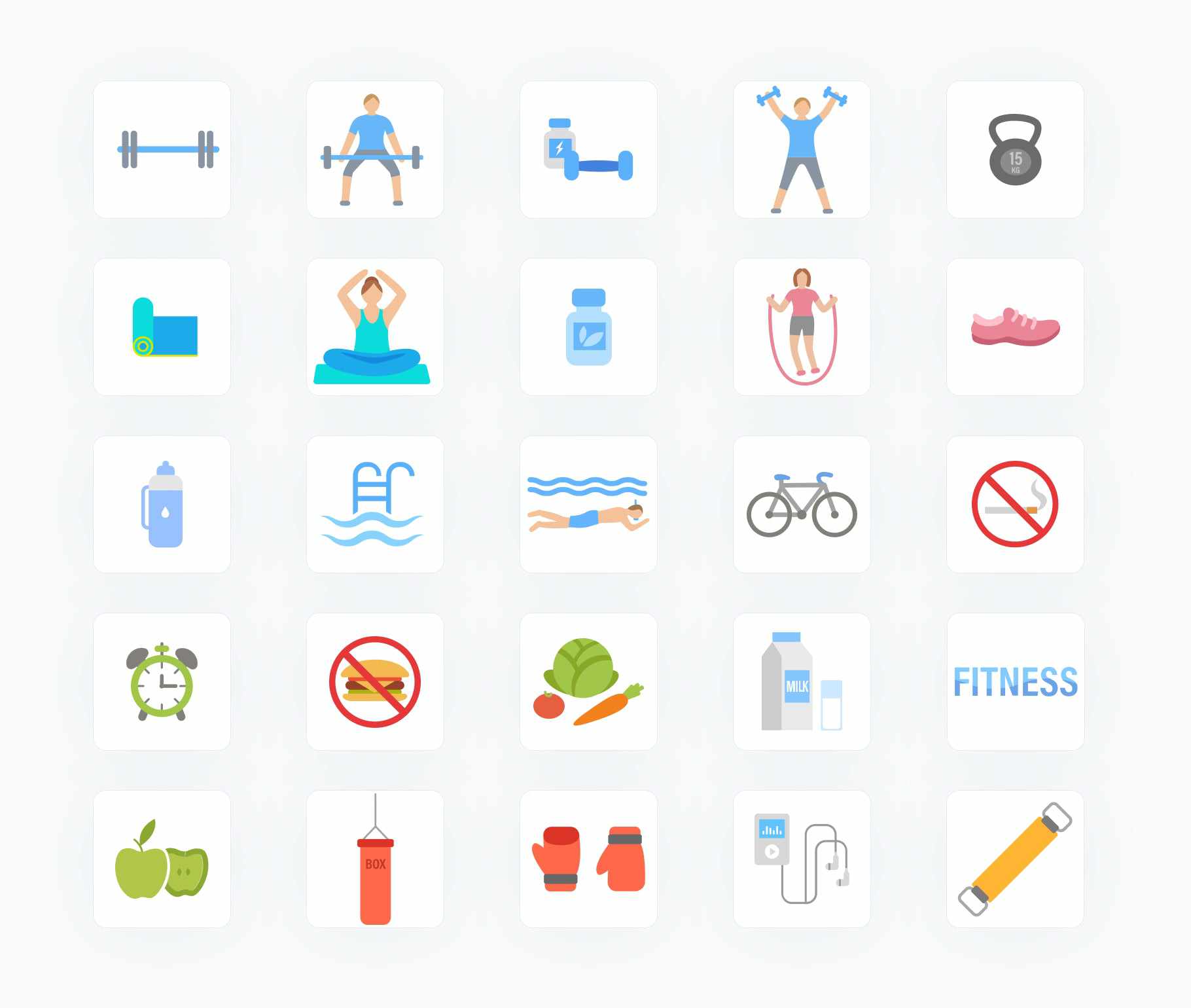 Fitness Flat Vector Icons S12082101-Icons-Fitness-Flat-Vector-Icons-Powerpoint-Keynote-Google-Slides-Adobe-Illustrator-Infografolio