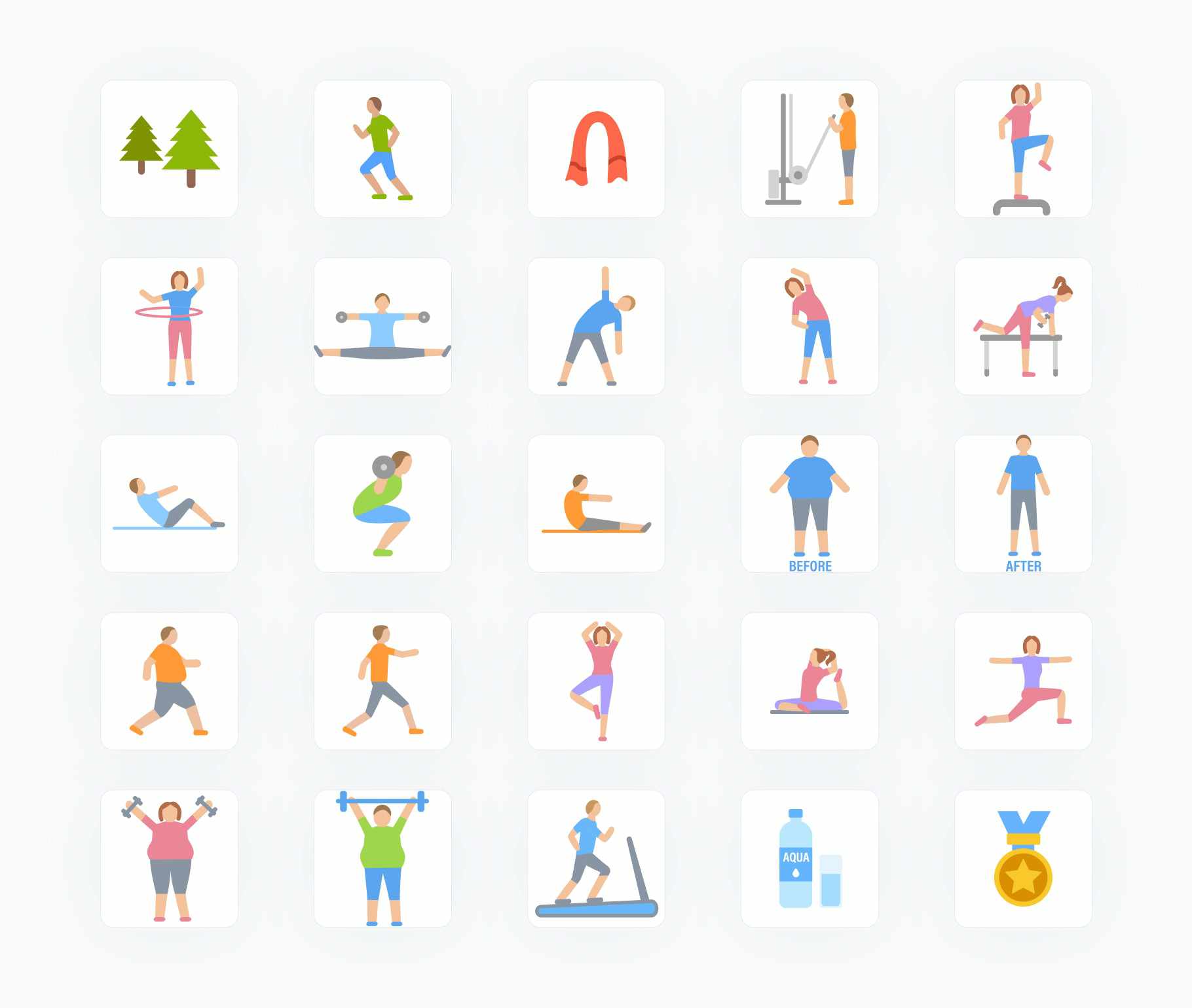Fitness Flat Vector Icons S12082102-Icons-Fitness-Flat-Vector-Icons-Powerpoint-Keynote-Google-Slides-Adobe-Illustrator-Infografolio
