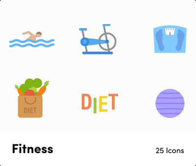 Fitness Flat Vector Icons S12082103-Icons-Fitness-Flat-Vector-Icons-Powerpoint-Keynote-Google-Slides-Adobe-Illustrator-Infografolio