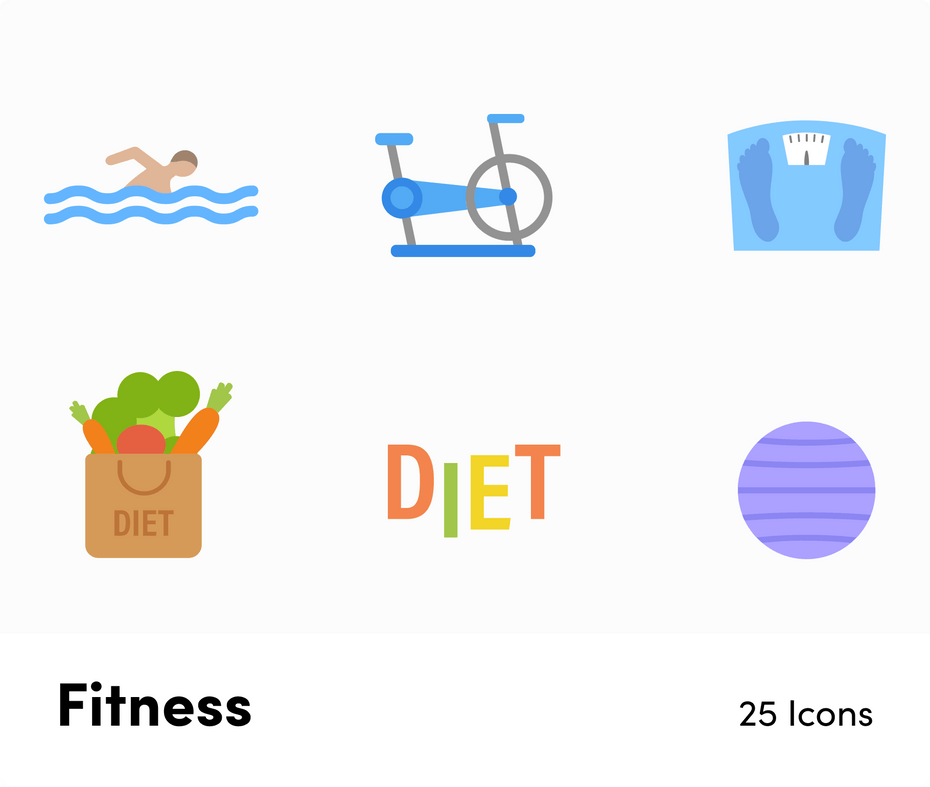 Fitness Flat Vector Icons S12082103-Icons-Fitness-Flat-Vector-Icons-Powerpoint-Keynote-Google-Slides-Adobe-Illustrator-Infografolio