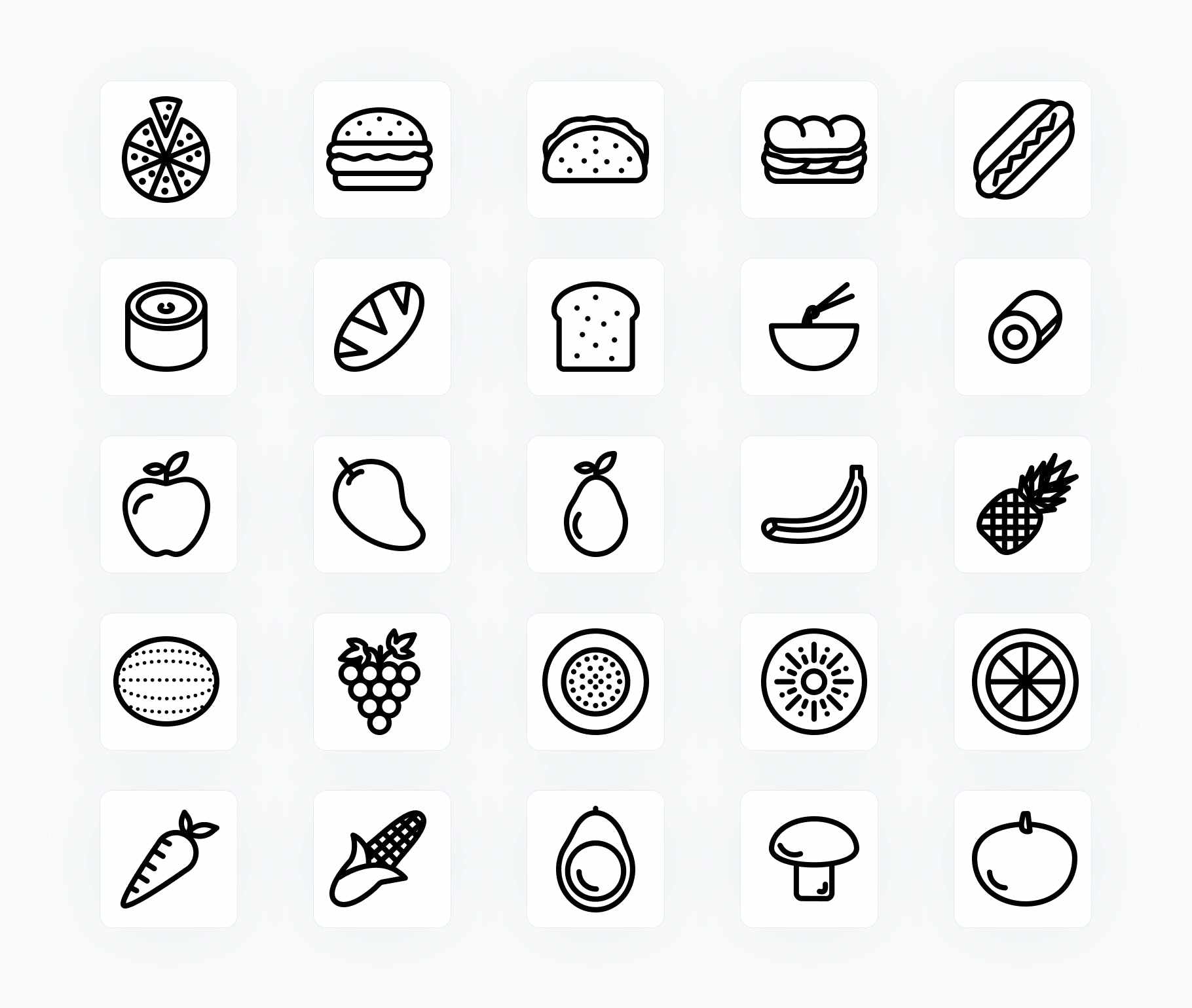 Food-Outline-Vector-Icons Icons Food Outline Vector Icons S12162101 powerpoint-template keynote-template google-slides-template infographic-template