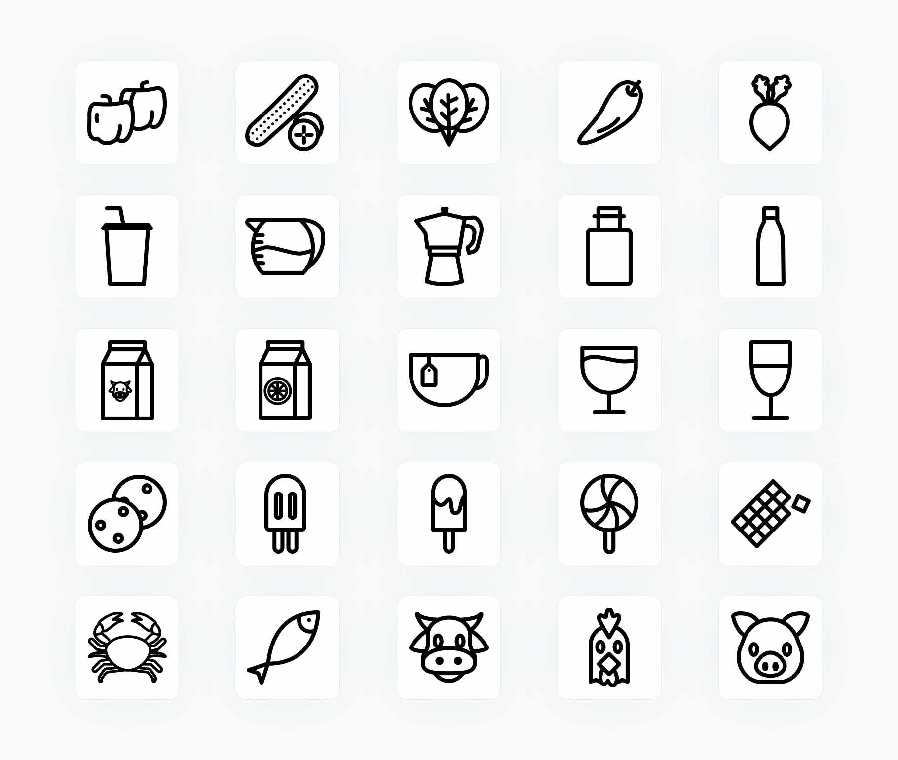 Food-Outline-Vector-Icons Icons Food Outline Vector Icons S12162104 powerpoint-template keynote-template google-slides-template infographic-template