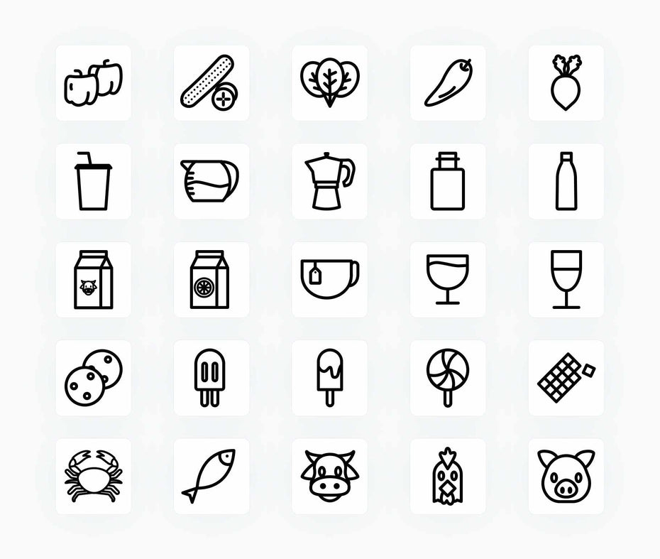 Food-Outline-Vector-Icons Icons Food Outline Vector Icons S12162104 powerpoint-template keynote-template google-slides-template infographic-template