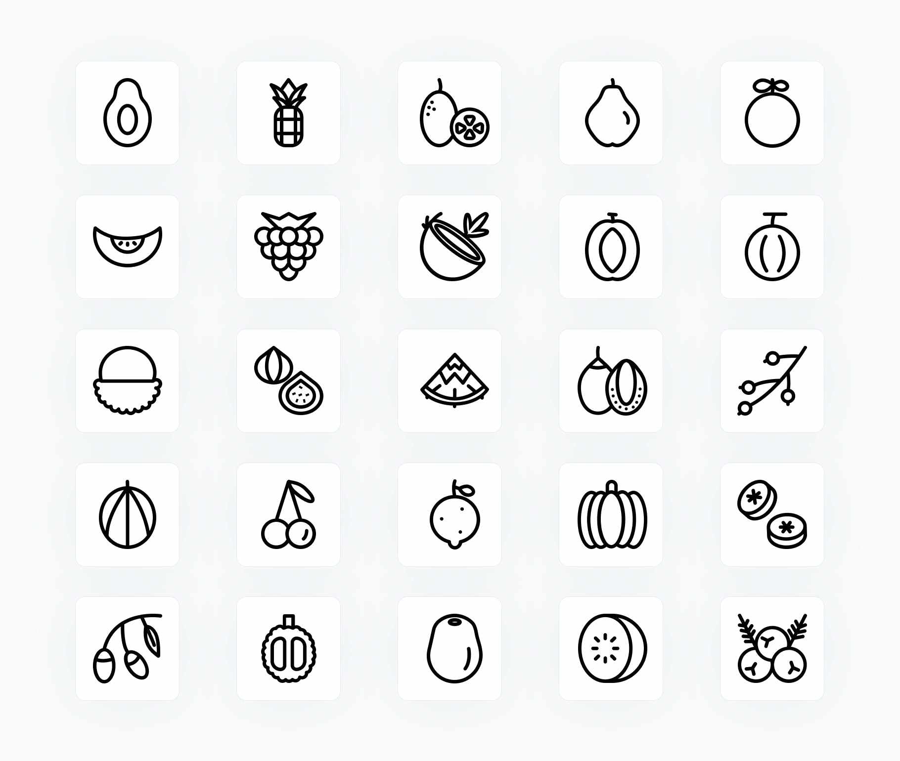 Fruits-Outline-Vector-Icons Icons Fruits Outline Vector Icons S12212102 powerpoint-template keynote-template google-slides-template infographic-template