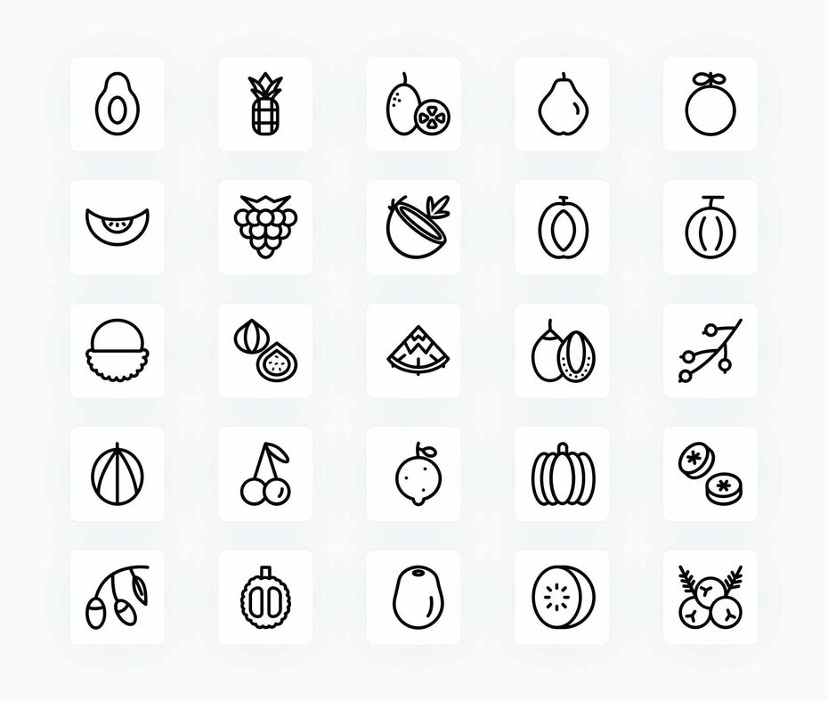 Fruits-Outline-Vector-Icons Icons Fruits Outline Vector Icons S12212102 powerpoint-template keynote-template google-slides-template infographic-template