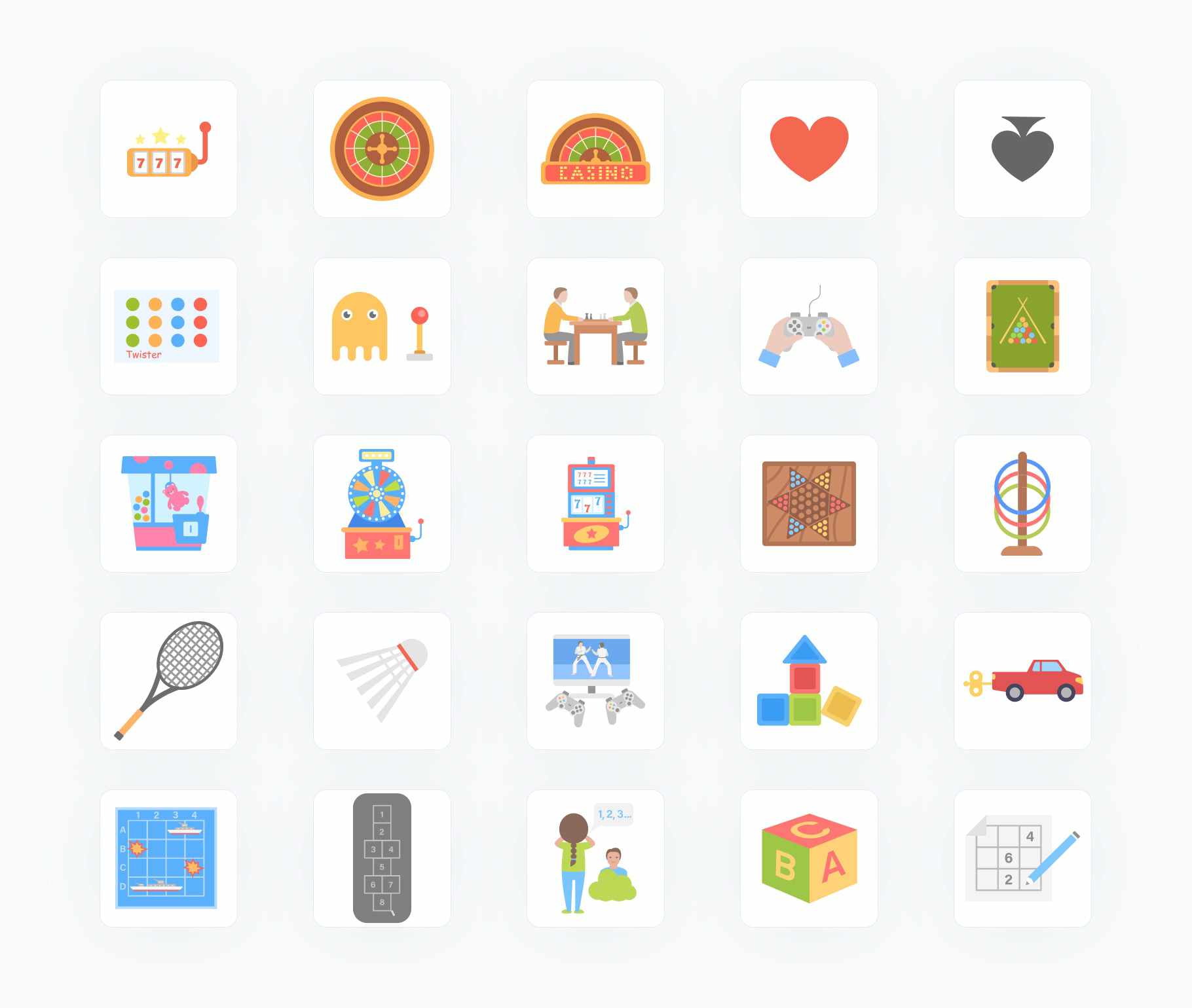 Games-Flat-Vector-Icons Icons Games Flat Vector Icons S01192201 powerpoint-template keynote-template google-slides-template infographic-template