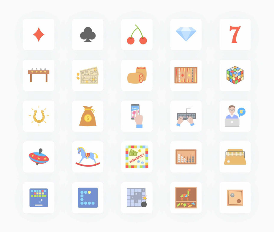 Games-Flat-Vector-Icons Icons Games Flat Vector Icons S01192202 powerpoint-template keynote-template google-slides-template infographic-template