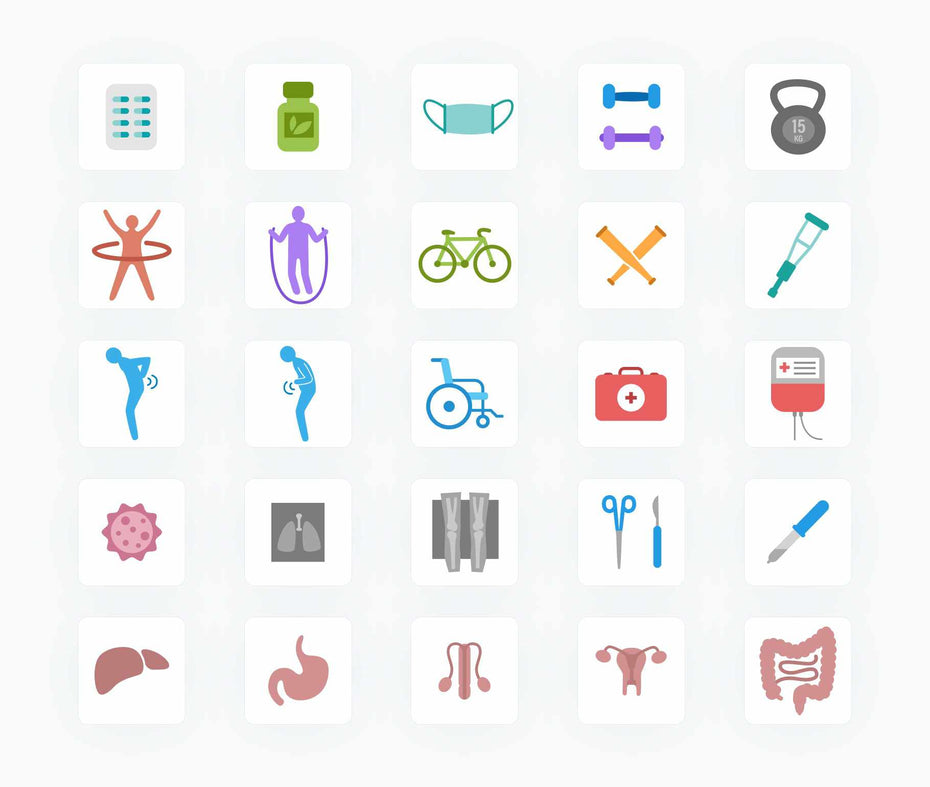 Health Flat Vector Icons S12082104-Icons-Health-Flat-Vector-Icons-Powerpoint-Keynote-Google-Slides-Adobe-Illustrator-Infografolio