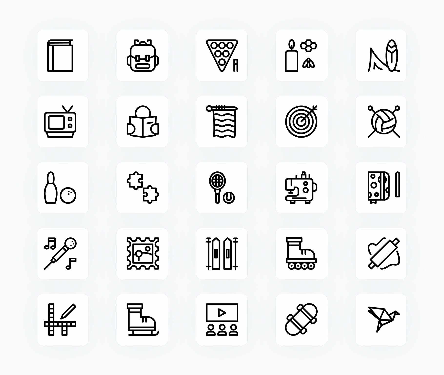 Hobbies-Outline-Vector-Icons Icons Hobbies Outline Vector Icons S12212102 powerpoint-template keynote-template google-slides-template infographic-template